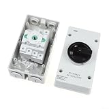 Manipulationssichere Verriegelung, IP66 wasserdicht, 32 A, 1200 V, PV DC Isolator, weiß, abschließbarer Solar-Trennschalter mit vorverdrahteten Klemmen für Wohn-, Gewerbe-, Wohnmobil