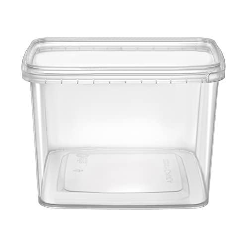 64-Oz. Square Clear Deli Containers With Lids | Stackable, Tamper-Proof Bpa-Free Food Storage Containers | Recyclable Space Saver Airtight Container For Kitchen Storage, Meal Prep, Take Out | 20 Pack #TOP4