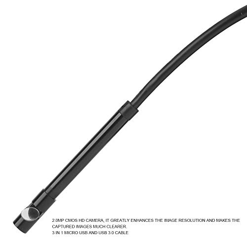 Caméra d'inspection endoscope Y102 USB 3 en 1 étanche IP67 câble 5 mètres