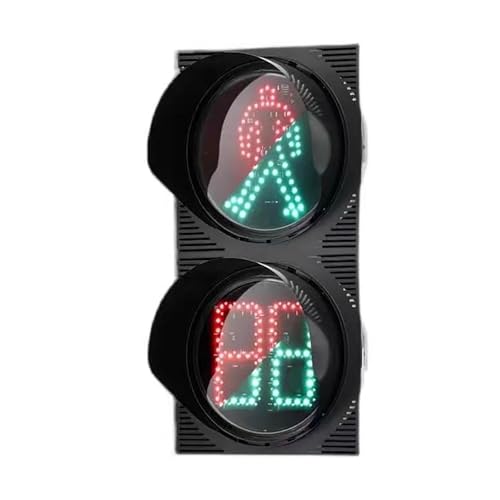 Semáforo LED, Luces De Señales De Tráfico Impermeables, Semáforo Con Lente Se Puede Utilizar En Cualquier Conciencia De Tráfico Y Seguridad Vial(Green_200mm/8in)