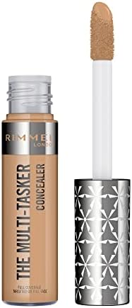 Rimmel London Multi-Tasker Concealer, large soft wand, blendable formula, full coverage, crease-proof, transfer-proof & waterproof, Cruelty-Free