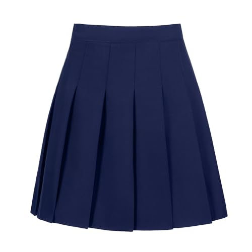 Tivifox Toddler Mini Pleated Skirt Kids Navy Blue Tennis Outfits Girls School Uniform Skorts Draculaura Cosplay Size 3T