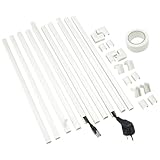 NIJYUAPU配線カバー【剥がして貼るだけ】コード収納 ケーブル整理 工具不要 ケーブルカバー カット可能 難燃 絶縁 耐久性 賃貸ok 配線整理用 マスキングテープ付き