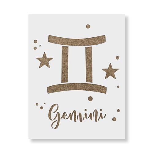Gemini Zodiac Symbol Stencil - Ideal for Educational and Signage Projects, Paint Stencils