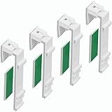 Klemmhalter für Rollo Doppelrollo Duorollo Ohne Bohren - Befestigung am PVC Fenster Tür, 4 Stück Zubehör für Rollladen Aufhängung .Ideal für Hotelzimmer ,Bürogebäude, Messebau & Tiny Houses