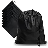 HIIXHC 8-Pack Drawstring Bags with Toggle, Durable Nylon Backpack, Cinch Sack and Ditty Pouch for Gym, Sports, Travel, and Daily Use