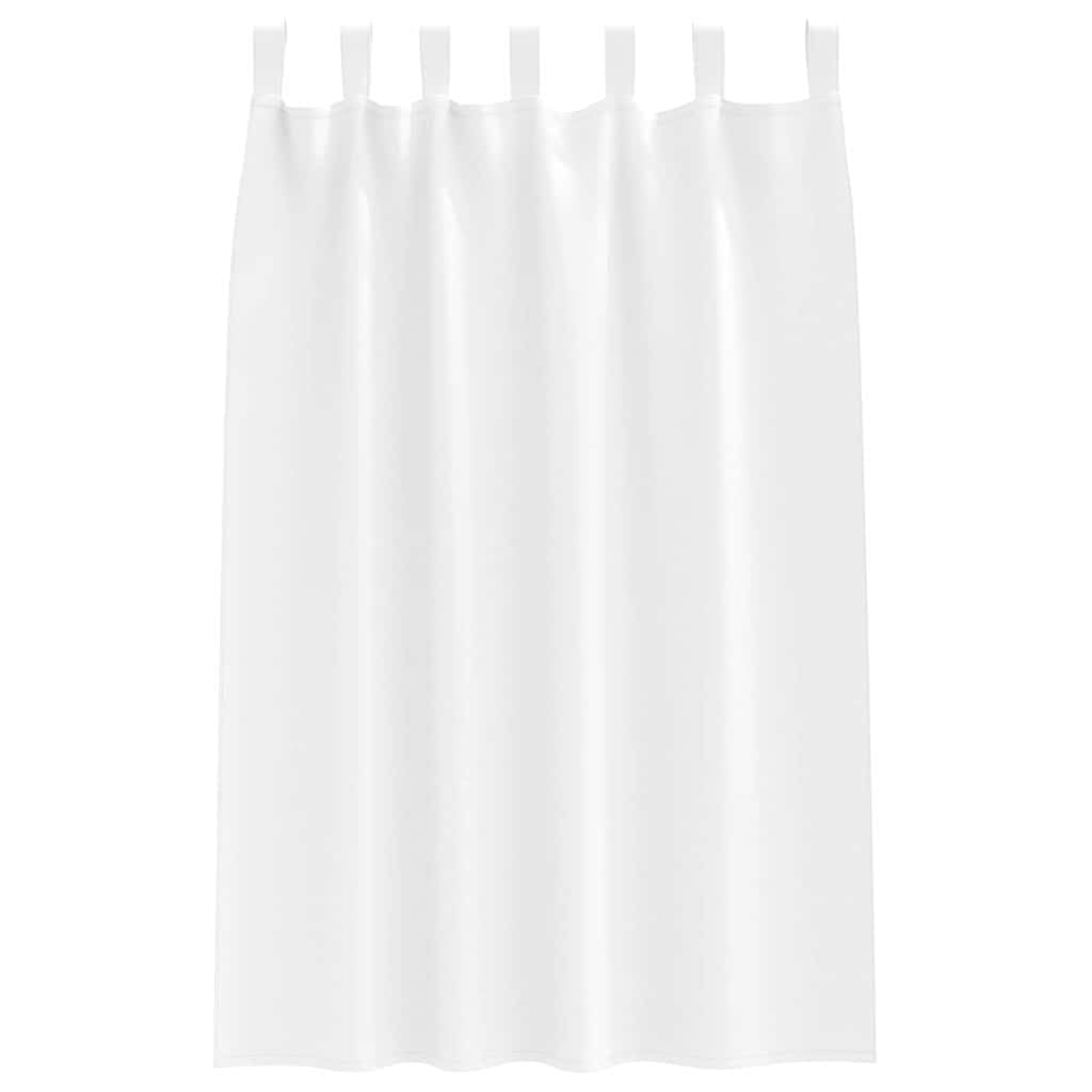 Cortinas opacas de poliéster blanco puro, 175 x 140 cm, juego de 2 unidades, aislamiento térmico, reducen el ruido para salón, dormitorio