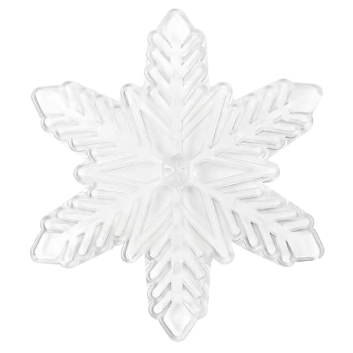 5" Snowboard Stomp Pad, 3D Snowflake Shaped Clear Traction Stomp Pad Snowboarding Accessories Strong Adhesive Anti Skid Modular Mat Stomp Pad (White)