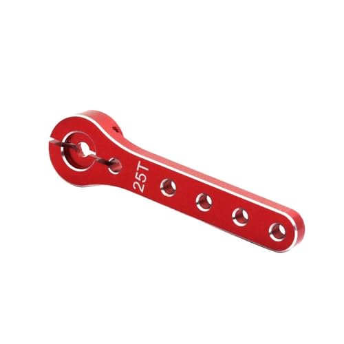 Brazo de servo 25T metalico negro accesorio engranaje estandar robot RC 5