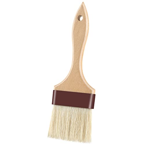Image of Pastry Brushes for Baking Basting Brush with Boar Bristles and Beech Hardwood Handles Culinary Oil Brush for Barbecue Butter Grill BBQ Sauce Baster Marinade Kitchen Food Cooking Brushes (3 inch)