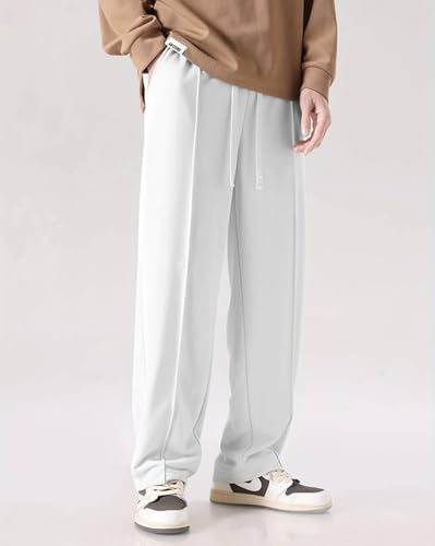 Image of SAVAYO Men's Wide Leg Flared Track Pants | Korean Style Loose Fit Baggy Trousers | Multicolor Relaxed Fit Joggers Casual | Streetwear Bootcut Loungewear