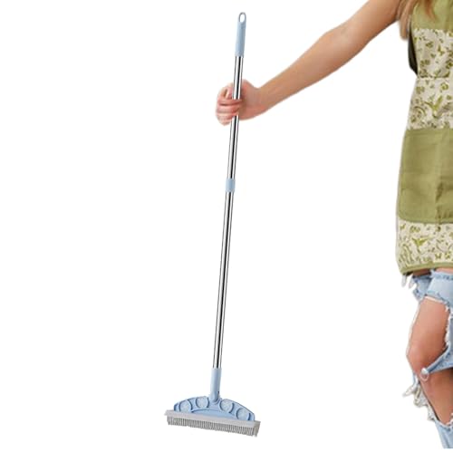 Cepillo para fregar suelos, cepillo de fregar suelos – Escoba para fregar el suelo – Cepillo de fregar con cerdas ajustables, depurador de limpieza de azulejos con asa extendida para Garaje, cocina,