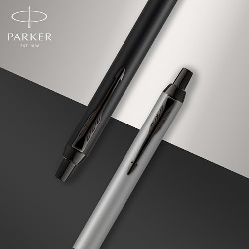 Image of (Ball Pen, Gift Box, Dark Espresso Chrome Trim) - PARKER IM Ballpoint Pen, Dark Espresso with Medium Point Blue Ink Refill (1931671)
