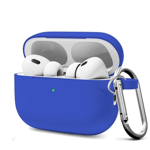 MOLOPPO for AirPods Pro 2 Case Cover, Compatible with AirPods Pro 2nd/1st Generation Case Cover Accessories with Keychain,Blue