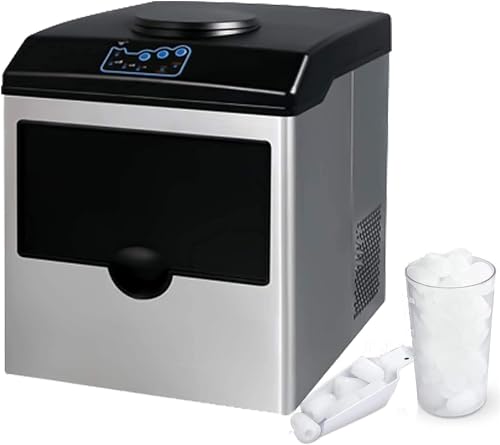 Fabricadora de hielo portátil de gabinete con palita, automática para hogar, cocina, bar, cafetería y té miniatura 1