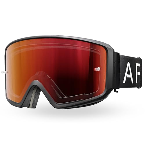 Apex Series™ Mountain Bike Goggles | Quick-Release Magnetic Lens System, Anti-Fog & Impact Resistant with EVA Case & 3 Lenses (Clear, Revo Red, Smoke) - Designed by MTB Riders