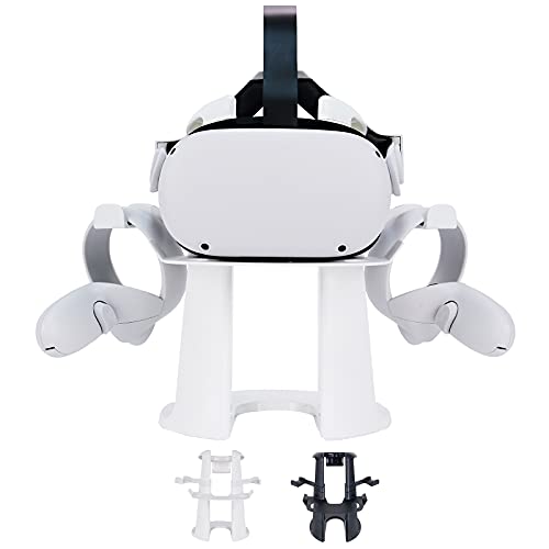 DOOPUU VR Oculus Quest 2 Accessories,Oculus Quest 2 Stand,VR Headsets Holder for Oculus Quest/ Quest 2/ Rift/Rift S/Valve Index/HP G2,Durable and Stable Oculus Controllers VR Stand(White)