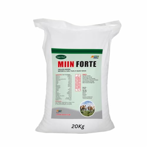 Image of MIIN Forte 20Kg Pouch | Water-Insoluble Mineral Mixture Powder for Cattle, Buffaloes, Cows & Goats | Complete Livestock Feed Supplement for Growth, Milk Yield & Immunity Booster