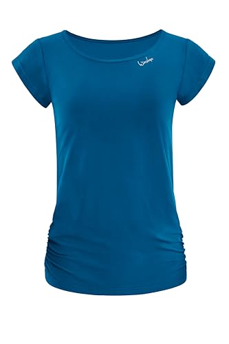 WINSHAPE Damen Functional Light and Soft Kurzarmshirt Aet130ls, Ultra Style T-Shirt, Teal Green, L EU