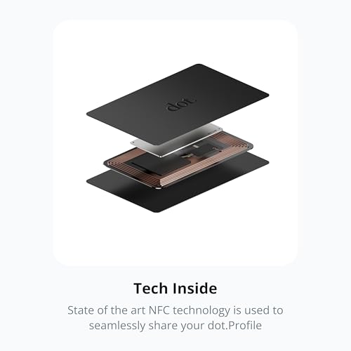 dot. Card - Digital Business Card - Tap Compatible with iPhone & Android (Black) by dot. - Image 2