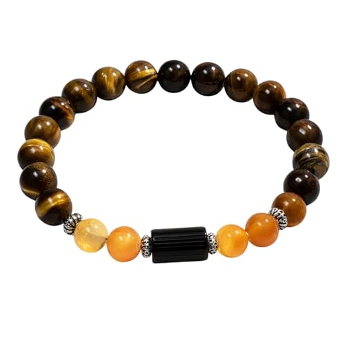 Image of Leo (सिंह राशि) Rashi Ratna Bracelet (3.5 Inches) Expendable Elastic for Unisex | Zodiac Gemstone Bracelet | Astrology Wristlet | Spiritual Jewelry for Men & Women | Confidence, Leadership & Power