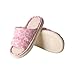 TMA EYES Women's soft soled open-toed slippers breathable non-slip fashion print design(Pink,11-11.5)