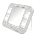 Jerdon LED Lighted Makeup Mirror with 5x Magnification, White Finish, 34.4 Ounce
