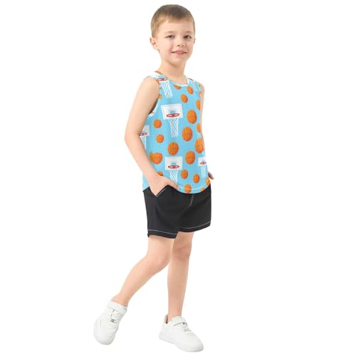 J JOYSAY Basketball Hoop Ball Boys Tank Top Sleeveless Muscle Shirts Quick Dry Kids T-Shirts 3-15T4