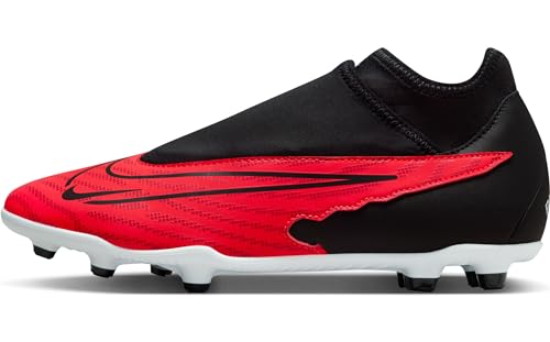 NIKE Phantom GX Club DF FG/MG, Sneaker Uomo, Bright Crimson/Black-White, 45.5 EU