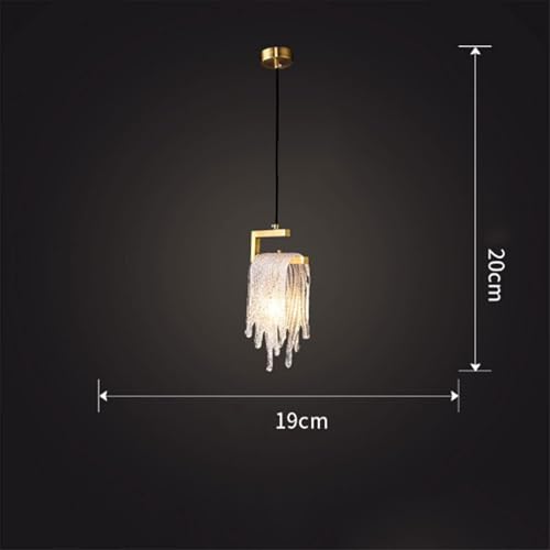 Lustre en cascade moderne industriel E14 réglable en verre pour salon