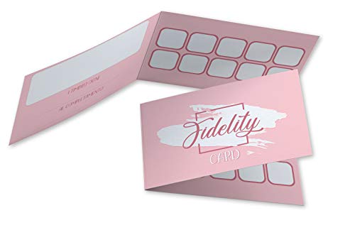 Fidelity Card Lot de 10 boîtes de vœux pliantes + bulles adhésives offertes pour activités commerciales magasins pour loisirs la clientèle Papier alliance Points à tamponner (250)