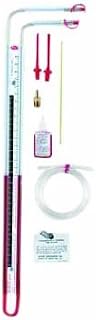 Dwyer Flex-Tube Series 1227 Dual Range U-Tube Inclined Manometer, Range 0.20-0-2.6"WC, Vertical, 0.20-0-2.6"