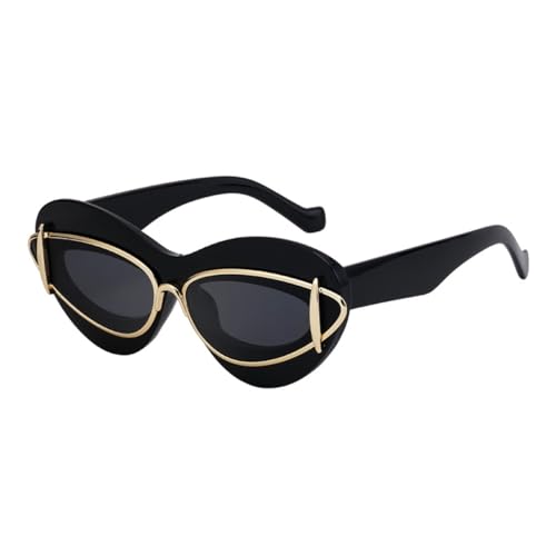 Cat Eye Women's Sunglasses - Stylish Black Metal Frame - Perfect for Any Occasion