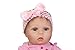 Poupée Reborn, jouets pour enfants 22 'Poupées Reborn Girl Baby Dolls Yeux ouverts Poupées en vinyle en silicone souple réaliste avec bouche magnétique gratuite Jouet réaliste de Noël avec robe