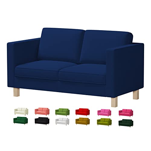 Velvet Karlstad Sofa Replacement Cover Fits IKEA Karlstad 3 Seat Sofa(206cm/81.1 inches), Only Cover(Don't Fit Karlstad 2 Seat Sofa) (Brilliant Orchid)