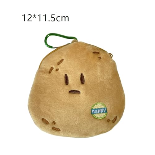Expression Potato Shape Coin Purse Cartoon Plush Coin Storage Bag Data Cable Portable Earphone Bag(Type C)2