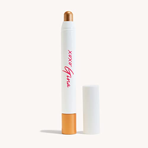 Sunshine On Me Gold Lipstick By Xoxo Gina - Moisturizing Lipstick With Shea Butter, Blendable Lip Stick For Women - Gold Shimmer Highlighter - Lip Tint & Cheek Stain #TOP30
