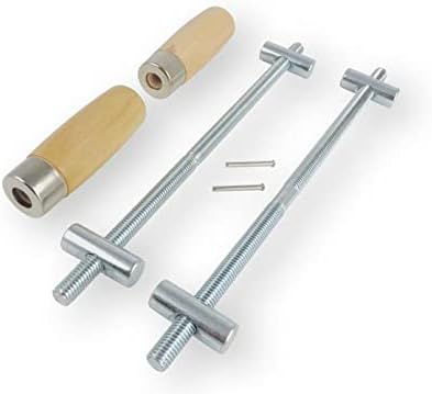 Taytools Wooden Hand Screw Clamp Kits with Rods, Pivot Nuts and Handles (10 inch)