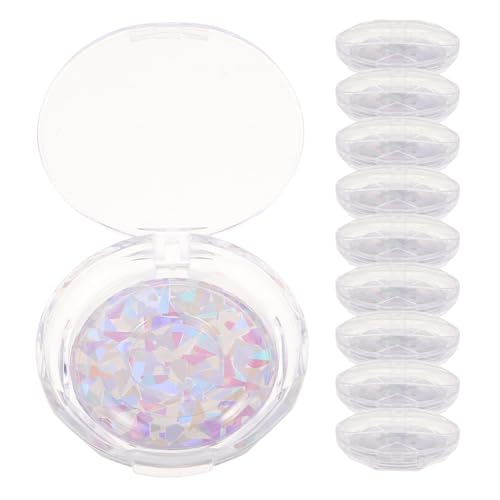 Alipis Custodia Portaciglia Rotonda 10 Pezzi in Plastica Trasparente Organizer per Ciglia Finte Design Diamantato Scatola Portaciglia per Trucco e Custodia da Viaggio per Donne