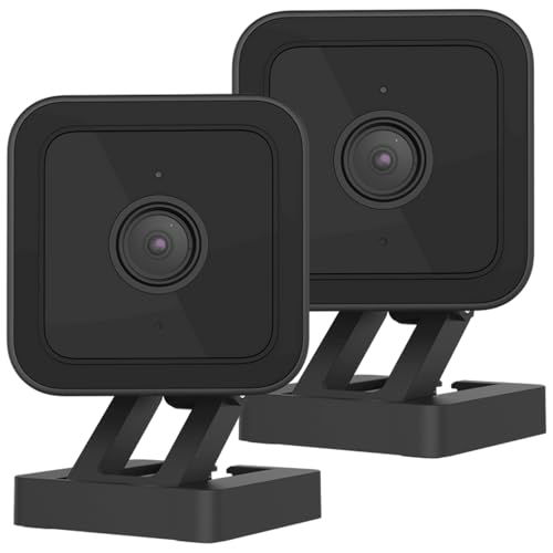 Cam v3 2 Pack 1080p Plug-in Smart Security Camera Color Night Vision Motion Detection 2-Way Audio Compatible with Alexa Google Assistant Cloud & SD Card Storage Indoor/Outdoor Wired Black