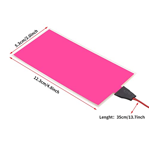 Ygmylandbb EL Panel Electroluminescent Light Sheet Backlight Decorations Light Neon Sheet 12 cm x 5 cm (4.8" x 2.0") ON/Slow Flash/Fast Flash - Image 3