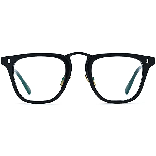 Image of HEPIDEM Acetate Glasses Frame Women Vintage Square Eyeglasses Men Optical Spectacles