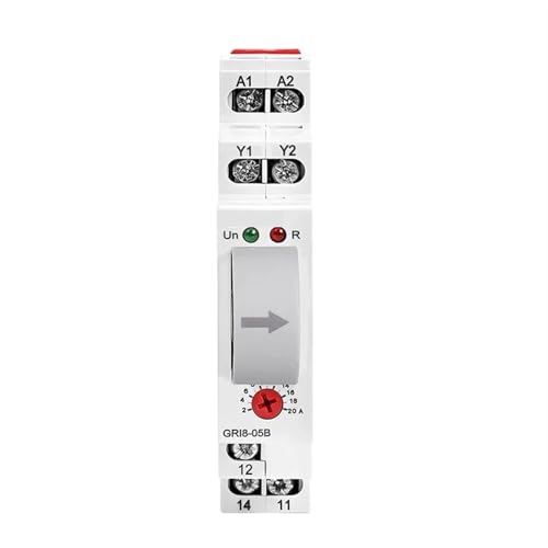 Relé de corriente GRI8-05 2A-20A con rango ajustable de tensión CA 24V-240V 5