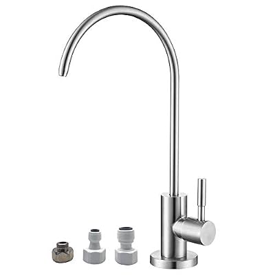 OWOFAN RO Faucet Water Filter Faucet Non-Air-Gap Drinking Water Beverage Faucet for Reverse Osmosis Systems Water Filtration System 304 Stainless Steel Brushed 3303SN