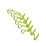 Fitness Health Vallas de entrenamiento de velocidad/agilidad de 6 pulgadas, obstáculos de entrenamiento de fútbol, equipo de entrenamiento de velocidad para fútbol, equipo deportivo de entrenamiento (negro y neón, juego de 6)