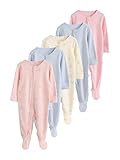 NEXT Baby Mädchen Babyschlafanzüge mit Zweiwege-RV, 5er-Pack Multi Pastel Character 56