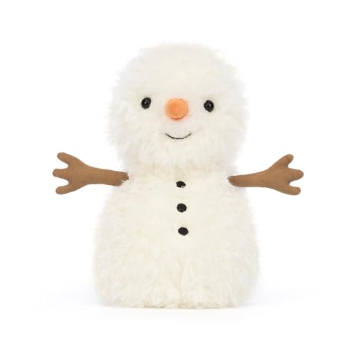 Image of Jellycat Little Snowman Stuffed Toy, 7 inches - Snowman Plush - Classic Children's Toy Decor