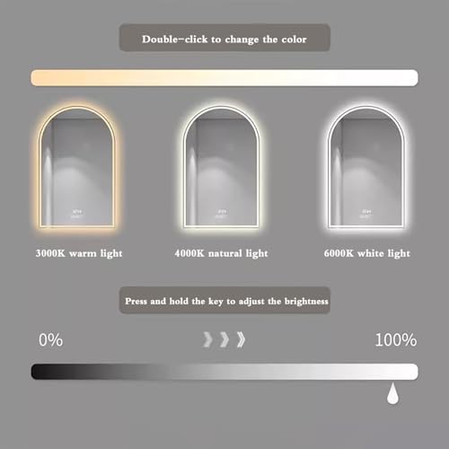 Miroir de salle de bain 3 couleurs pour illuminer votre routine