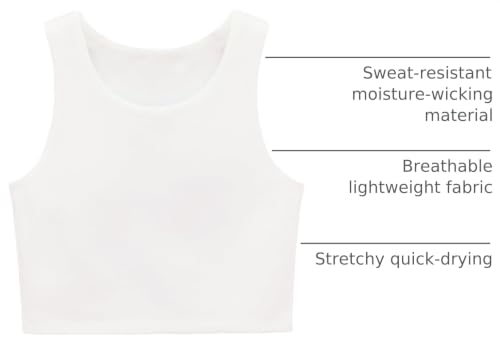 Image of Lilax Girls' Double Lined Sleeveless Basic Crop Tank Top