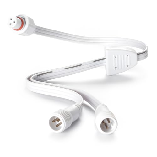 Y-Splitter for Gov-e Permanent Outdoor Lights Pro,1FT Y-Shaped Extension Cable 3Pin(1 Female to 2 Male) and 13Ft IP68 Extension Cable for Gove Pro(H705C/H706A/C),LemonLovely 2822，2 Packs by lemonmemory - Image 2
